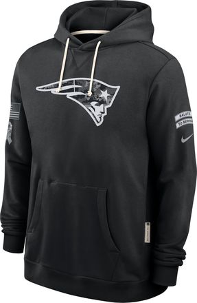 Nike New England Patriots Salute to Service Sideline Nike Mens Dri-FIT NFL Pullover Hoodie in Black | 03AZ00AA2L-CYB