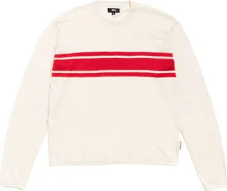 St&uuml;ssy Lightweight Striped Sweater Bone 117297-BONE