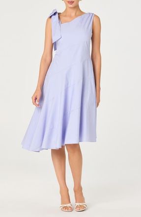 ASTR the Label Azriel Asymmetric A-Line Dress in Blue at Nordstrom, Size X-Small