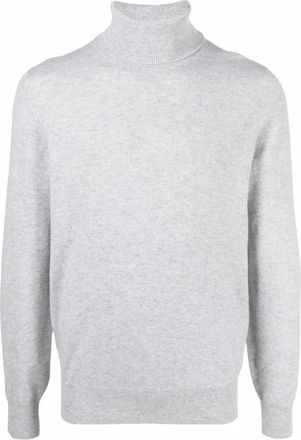 Brunello Cucinelli Cashmere Turtleneck Sweater - Heren - Cashmere truien - Grijs - XL - Kasjmier - Truien & Vesten