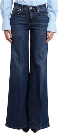iBlues Wide Jeans - Dames - Loose Fit Jeans - Blauw - XS - Jeans