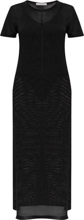 Christophe Lemaire Abito lungo con spacco - Nero