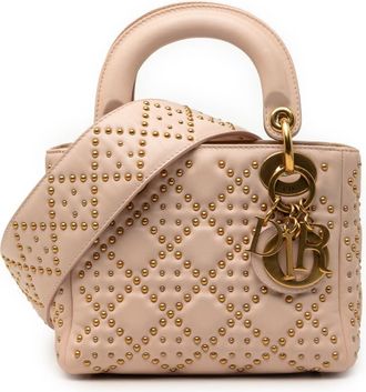 Dior Pre-owned Dior Mini Lambskin Cannage Studded Supple Lady Ladies WR1JKQHBORS56KRT