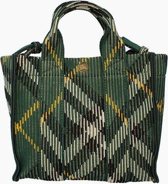 Burberry Womens Burberry Mini Knitted Tote - Ivy