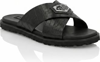 Philipp Plein Platte Sandalen Cocco