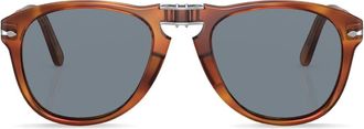 Persol Steve Mcqueen round-frame sunglasses - unisex - Acetate - 54 - Brown