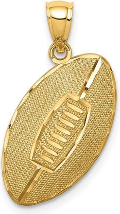 Diamond2Deal 14k Yellow Gold Football Pendant