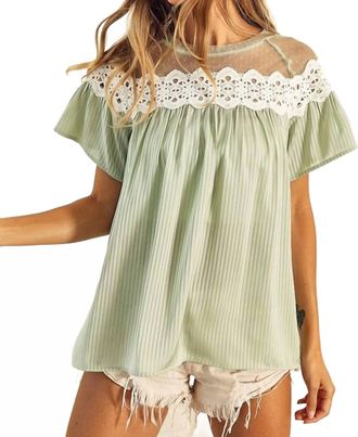 Bibi The Lacey Top In Sage