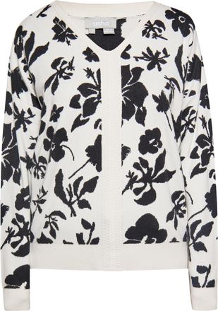 Usha Jumper Dames wol wit zwart