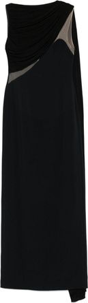 DAVID KOMA Abito da sera drappeggiato - Nero