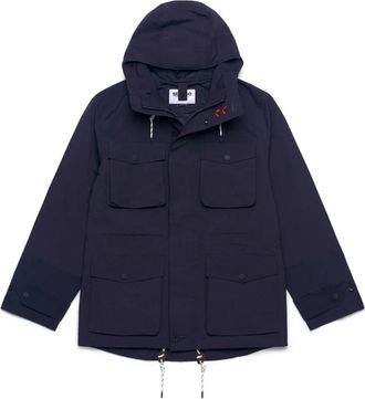 Sebago Navy Blue Hurricane Diaz Parka - Heren - Zomerjassen - Blauw - L - Nylon - Jassen