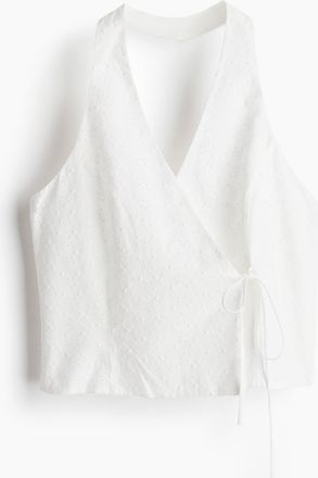 H&M Neckholder-Top im Wickelschnitt - White