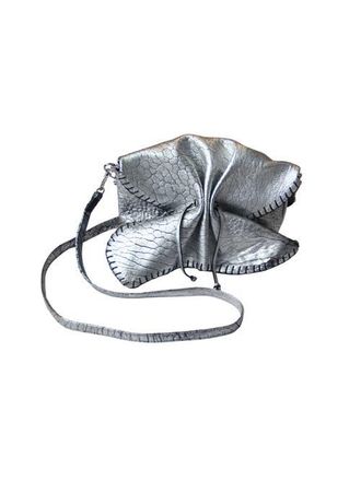 Carlos Falchi Medium Butterfly Lambskin Bag in Liquid Silver at Nordstrom