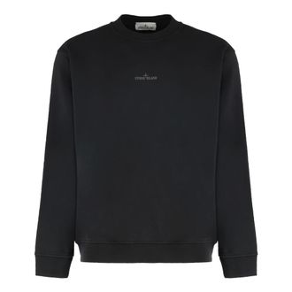 Stone Island Oversized-fit Crewneck Sweatshirt with Industrial Four Print