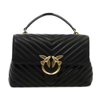 Pinko Mini Lady Love Bag Puff Chevron - - Bags - Donna - Nero - ONE SIZE