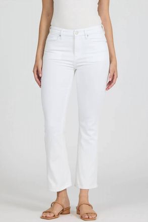 Dear John Denim Jeanne Super High Rise Crop Flare Jean In White