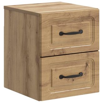 vidaXL Mesita De Noche De Pared Roble Artesanal 34,5 X 33 X 40 Cm Vidaxl