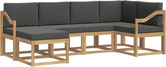 vidaXL Conjunto De Sof&aacute;s De Exterior 6 Uds. Blanco Y Antracita Vidaxl