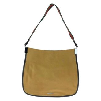 Gucci Pre-owned Canvas Sherry Line Handbag - Dames - Pre-owned - Bruin - Maat: ONE Size