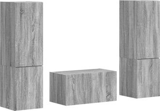 vidaXL Conjunto De Mueble De Tv 5 Uds. Gris Sonoma Vidaxl