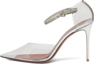 Amina Muaddi Pumps Ursina con decorazione - Bianco