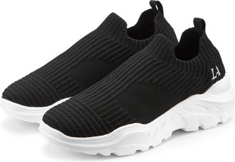 Lascana Sneaker LASCANA, Damen, Gr. 36, schwarz, Obermaterial: 100% Textilmaterial. Decksohle: 100% Textilmaterial. Futter: 100% Textilmaterial. Laufsohle: 10