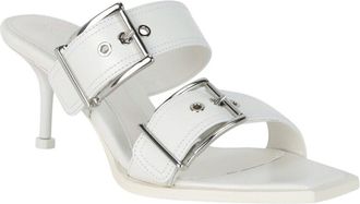 Alexander McQueen Alexander Mcqueen Double Buckle Punk Leather Mule