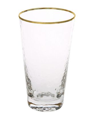 Classic Touch Set Of 6 Tumblers With Simple Gold Design
