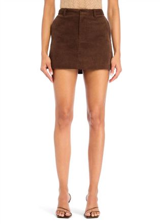 SER.O.YA Azalea Mini Skirt In Slate Brown