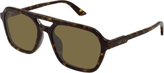 Gucci Brown Navigator Mens Sunglasses GG1823SA 002 57