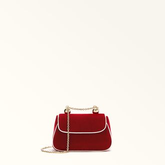 Furla Heather Mini Bag Toni Lacca Velvet + Piping Metal Woman