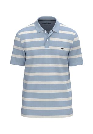 Fynch-Hatton Poloshirt FYNCH-HATTON, Herren, Gr. 4XL, blau (summer breeze), Jersey, Obermaterial: 100% Baumwolle, bestickt, gestreift, normal h&uuml;ftbedeckend, Rundha
