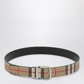 Burberry Reversible Belt With Check Buckle