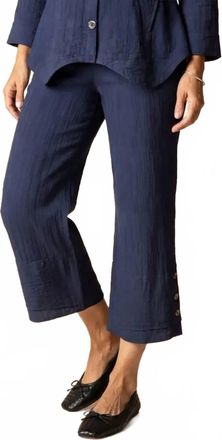 Habitat Womens Wide Leg Cropped Pants In Navy