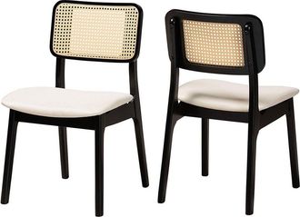 Baxton Studio Set Of 2 Dannon Mid-Century Modern Dining Chairs