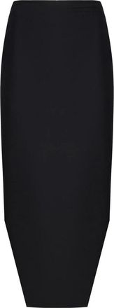 Givenchy Asymmetrische Midi-Rok - Dames - Midirokken - Zwart - S - Wol - Rokken