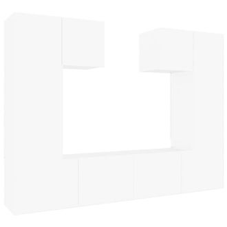 Berkfield Home 6 Piece TV Cabinet Set White Engineered Wood