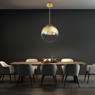 Globo Lighting Lampada a sospensione a led con sfera di vetro luce a sospensione oro trasparente lampada da tavolo lampada da soggiorno lampada a sospensione, 7W