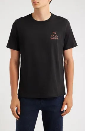 Paul Smith Logo Organic Cotton T-Shirt in Black at Nordstrom, Size X-Large