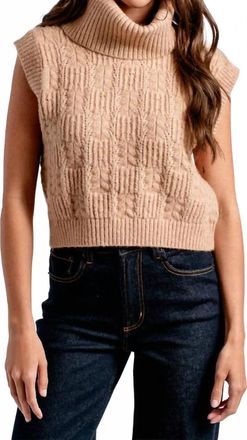 Kerisma Marlene High Neck Top In Camel