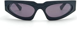 Kuboraum Zwart Shine Ovale Zonnebril - Dames - Zonnebrillen - Zwart - ONE Size - Accessoires