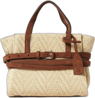 Moschino Shoulder Bag - unisex - Tassen - Beige - Maat: ONE Size Leer