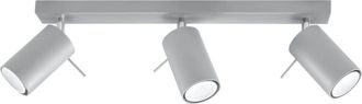 Wonderlamp L&aacute;mpara de techo gris 3 focos estilo industrial ajustable