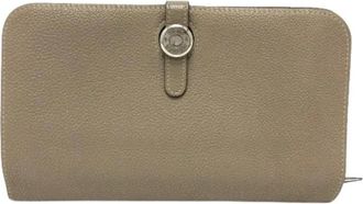 Herm&egrave;s Pre-owned Portafoglio lungo Dogon (bi-fold) - - Pre-owned - Donna - Beige - ONE SIZE