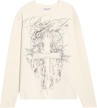 Jaded London Rest in Music Graphic Cotton Waffle Knit T-Shirt in Beige at Nordstrom, Size Xx-Large