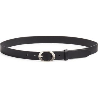Rag & Bone Vera Slim Leather Belt in Black at Nordstrom, Size X-Small