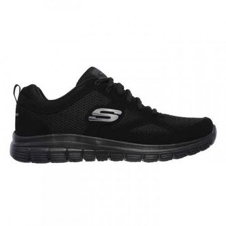 Skechers Heren Burns Agoura Trubuck Leren Trainers (Zwart)