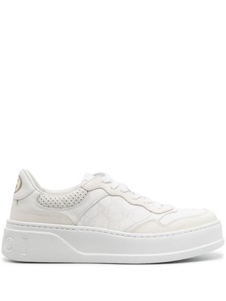 Gucci GG Supreme leather sneakers - women - Rubber/Calf Leather/Calf Leather - 38.5 - White