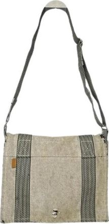 Herm&egrave;s Pre-owned Fabric Schoudertas - Dames - Vintage Schoudertas - Wit - ONE Size - Vintage