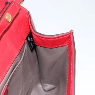 Gucci Pre-owned Cross Body Bags, female, Red, Size: ONE SIZE Pre-owned Leather Cross Body Bag